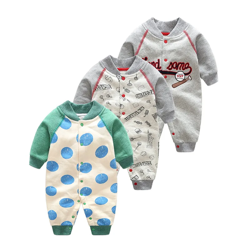Детские теплые флисовые комбинезоны зимние комбинезоны CottonCostumes Одежда для новорожденных Осенняя зимняя верхняя одежда