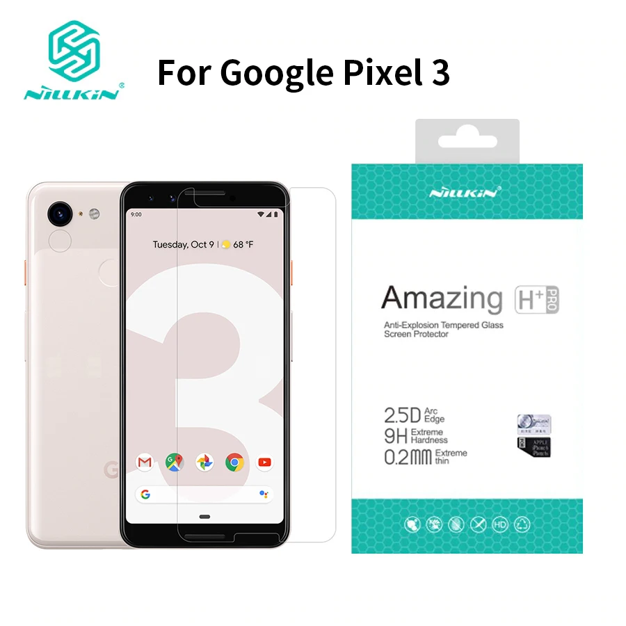 Защитное стекло NILLKIN Amazing H + PRO закаленное 9H для Pixel 3 экран 5 дюйма Google pixe3|Защитные