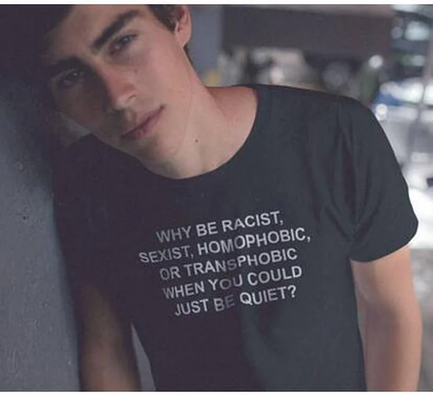 Новая футболка Why Be racist When You would Just Quiet унисекс женские топы с графикой | Женская