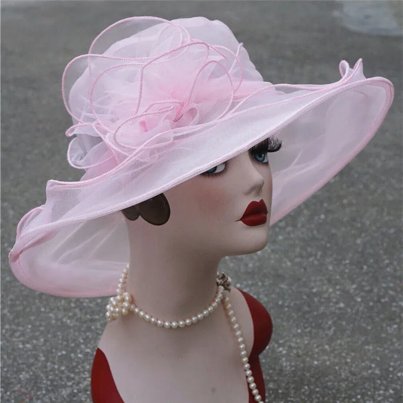 Летняя шляпа с широкими полями от солнца свадебная церковь морская пляжная для