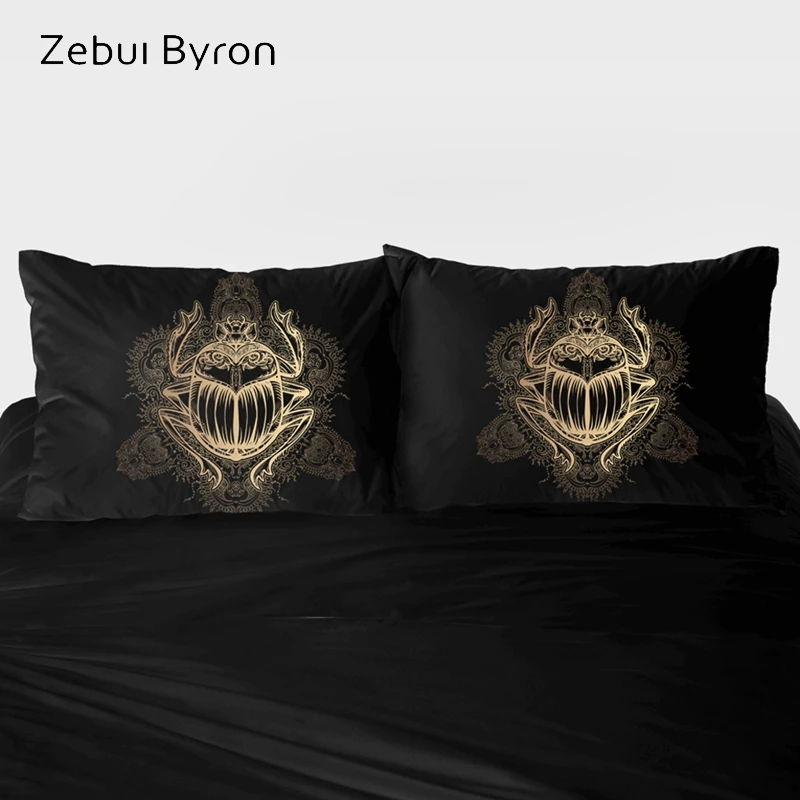 3D Pillow Case Custom 2 PCS Pillowcase 50x70/50x75/50x80 Decorative Cover Bedding Exquisite golden dragonfly drop ship | Дом и сад