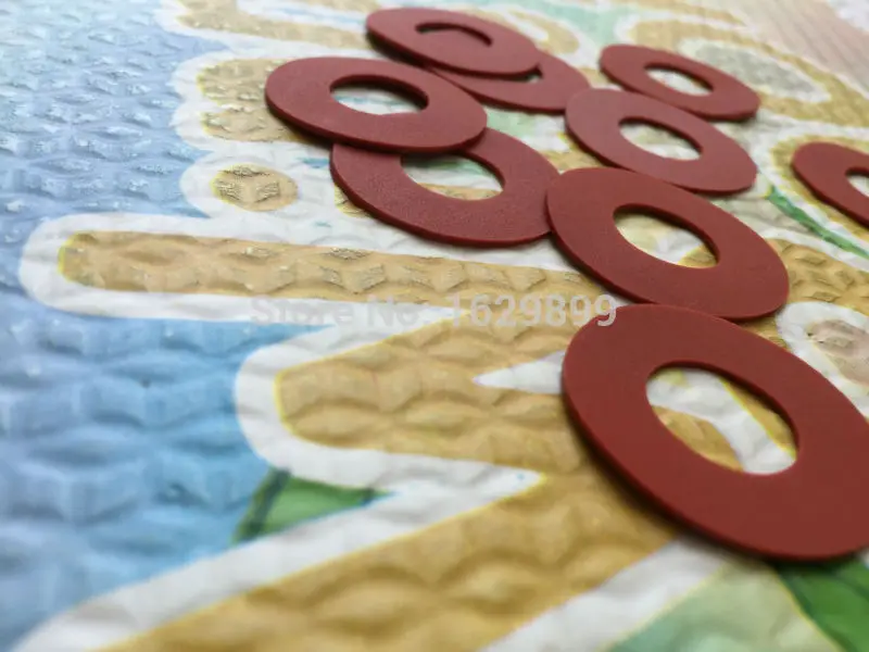 100 штук Красная резиновая присоска для офсетной печатной машины запчасти 38x14x0 8