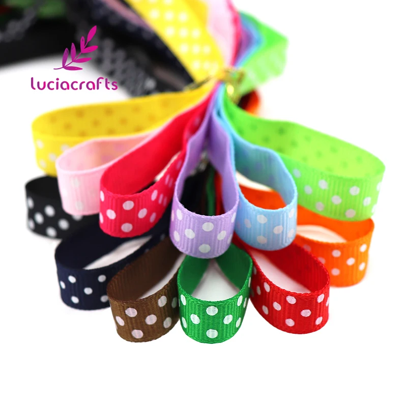 Lucia crafts 6 лет/карта 10 мм горошек корсажные ленты DIY бант для волос DIY отделка швейная лента упаковка подарки аксессуары CR0308