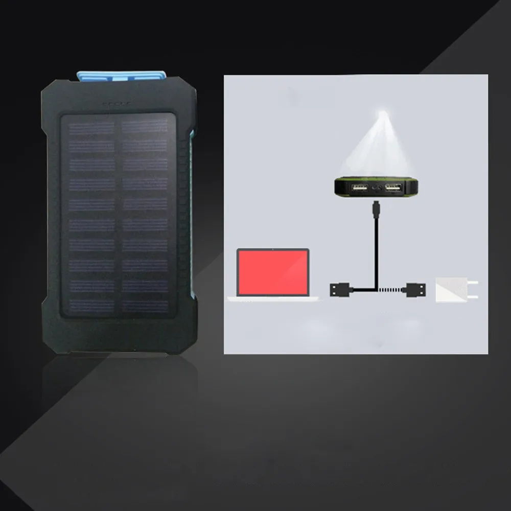 Светодиодный внешний аккумулятор с двумя портами usb на солнечной батарее, чехол, зарядное устройство, комплекты DIY, коробка для samsung S8, Xiaomi, JAP11, Прямая поставка