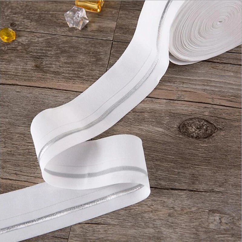 PPCrafts High Quality 10 20 40mm Gold Silver Flat Elastic Ribbon Webbing For Handwork Apparel Sewing &amp Fabric Edge Accessories | Дом и сад