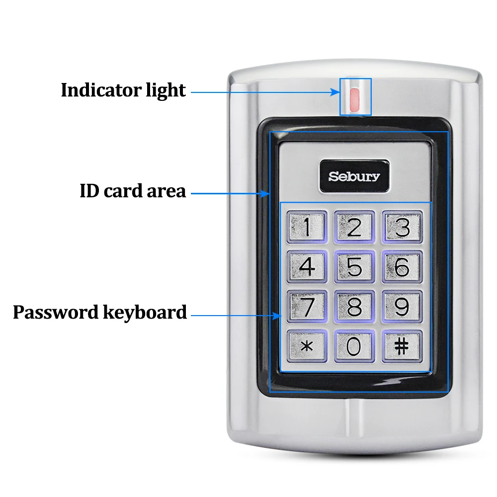 OBO Sebury RFID металлическая клавиатура контроля доступа 125 кГц Автономный контроллер