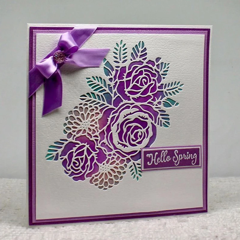 3 шт./компл. Цветущие розы цветы металлические Вырубные штампы для сделай сам