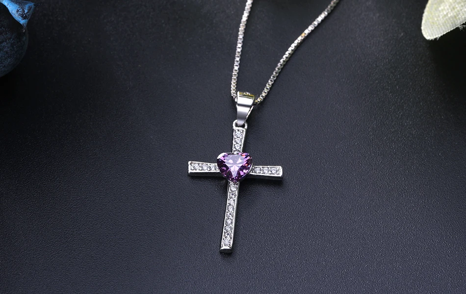 ORSA JEWELS подлинные 925 пробы серебряные женские ожерелья шесть цветов в форме сердца AAA Циркон Модные женские ювелирные изделия с подвеской SN88