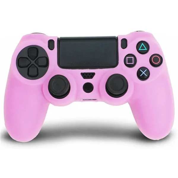 Мягкий силиконовый чехол для телефона для PS4/тонкий контроллер гибкий гель Резиновая кожа чехол для sony Playstation 4 аксессуары для игрового контроллера - Цвет: Pink