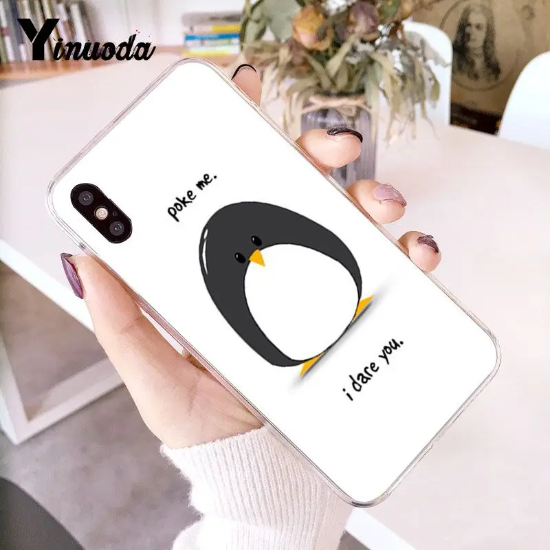 Милый мягкий чехол для телефона с милым пингвином фото на заказ iphone 12 8 7 6 6S Plus X XS MAX