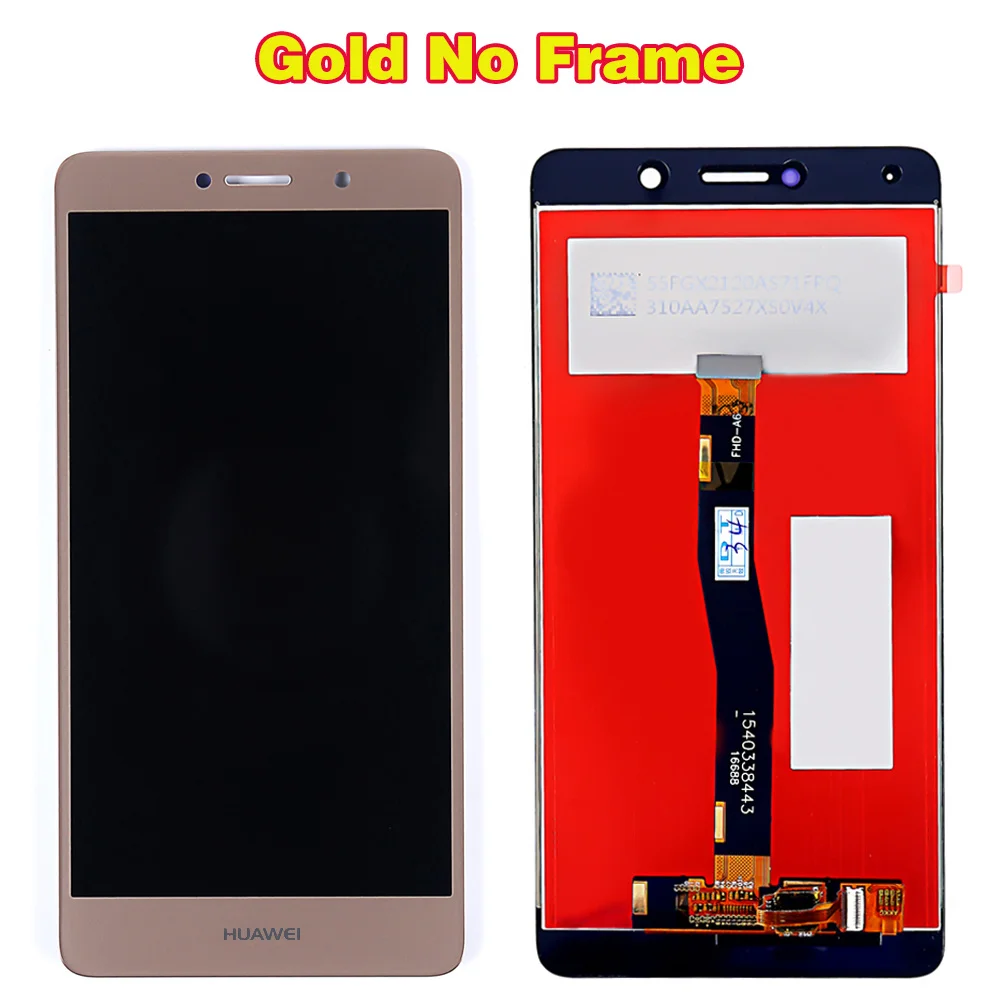 Gold Without Frame Для huawei Honor 6X ЖК-дисплей Дисплей BLN-L24 BLN-AL10 BLN-L21 BLN-L2 Экран планшета Ассамблеи 10 сенсорный олеофобное покрытие рамки - Цвет: Gold Without Frame
