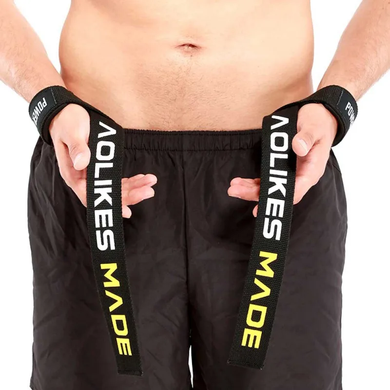 

2Pcs Weight Lifting Hand Wrist belt Support Strap Brace Band Gym Straps Weight Lifting Handwraps Belt Black Color