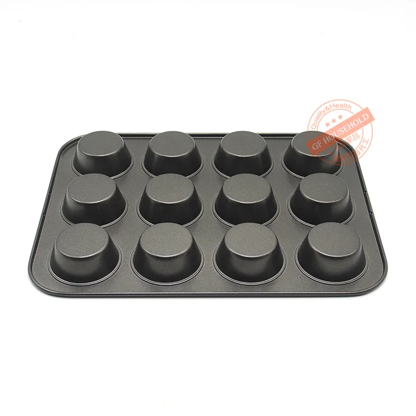 Антипригарная форма для торта из углеродистой стали 12 чашек яиц выпекания кексы