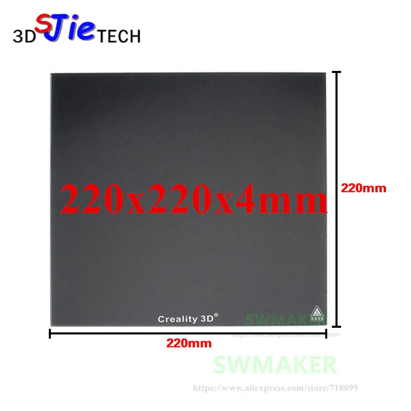 

220x220x4mm Ultrabase Heated Bed Self-adhesive Build Surface Glass plate for Creality Wanhao Prusu I3 TEVO 3D Printer