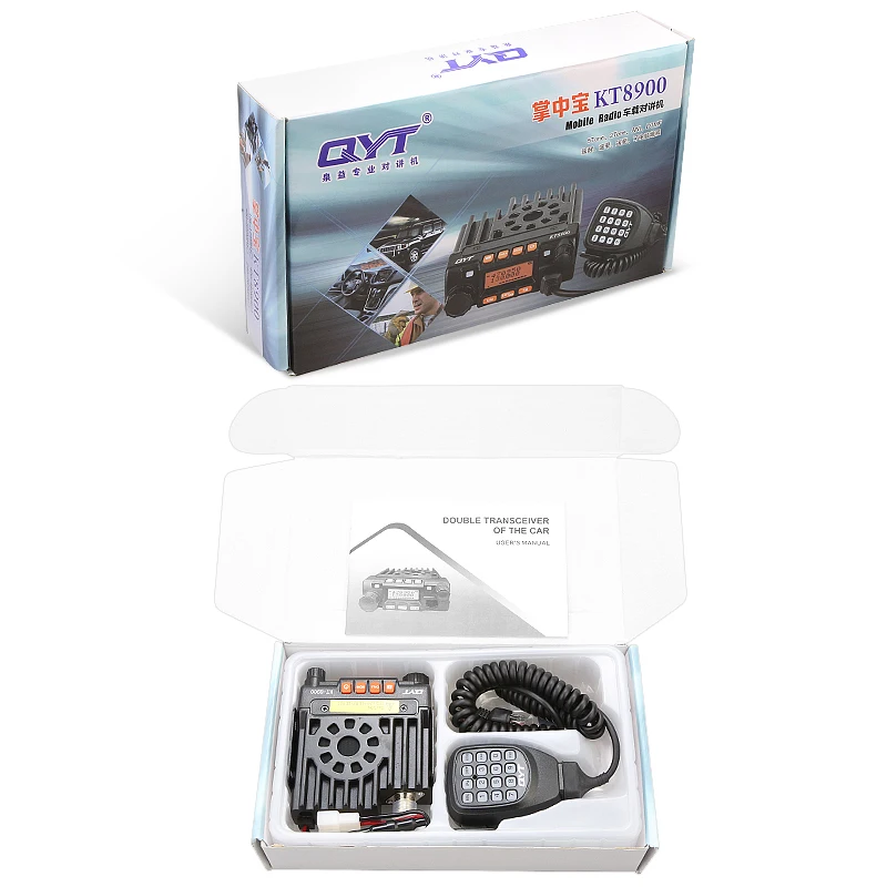 Лучшая цена миниатюрная Автомобильная рация QYT KT 8900 136 174/400 480 МГц Двухдиапазонная