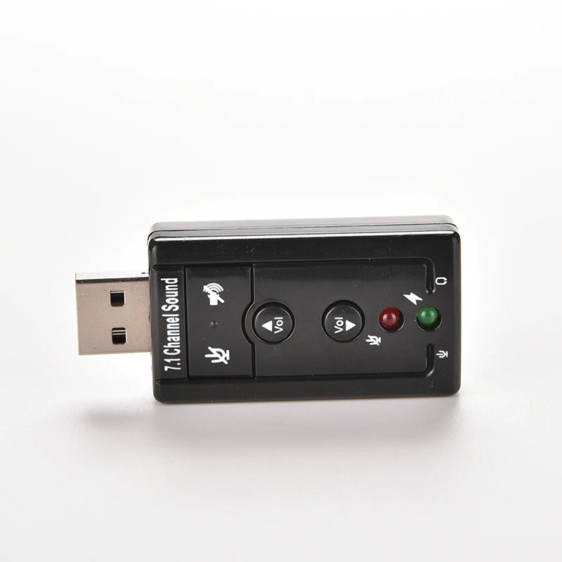 1 шт. внешняя звуковая карта USB аудио адаптер Виртуальный 7 Ch 2 0 микрофон динамик