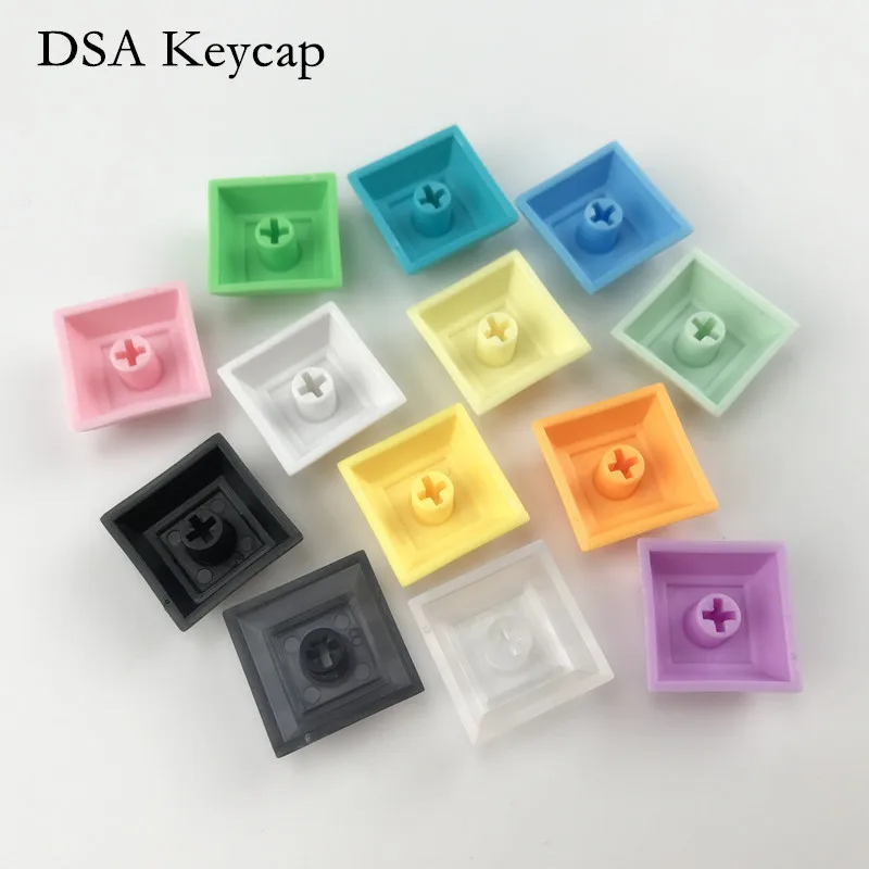 Jazz dsa pbt keycap 1u смешанный цвет зеленый желтый синий белый прозрачный колпачки для