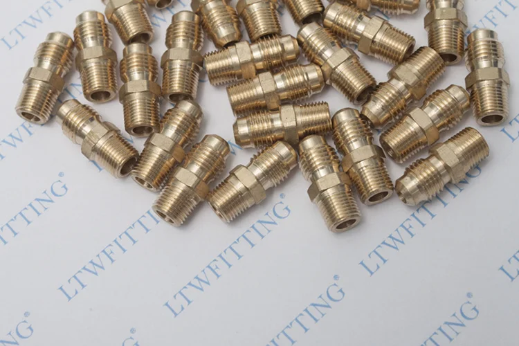 Латунный фитинг LTWFITTING 1/4 &quotOD x 1/8&quot штырьковый соединитель NPT трубный |