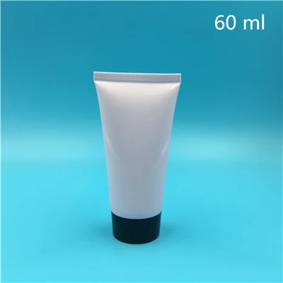 60 ml purple black 100 шт 60 мл синий розовый фиолетовый пустые пластиковые тюбики бутылки многоразовые Пустые Косметические Контейнеры упаковка черная крышка - Цвет: 60 ml purple black