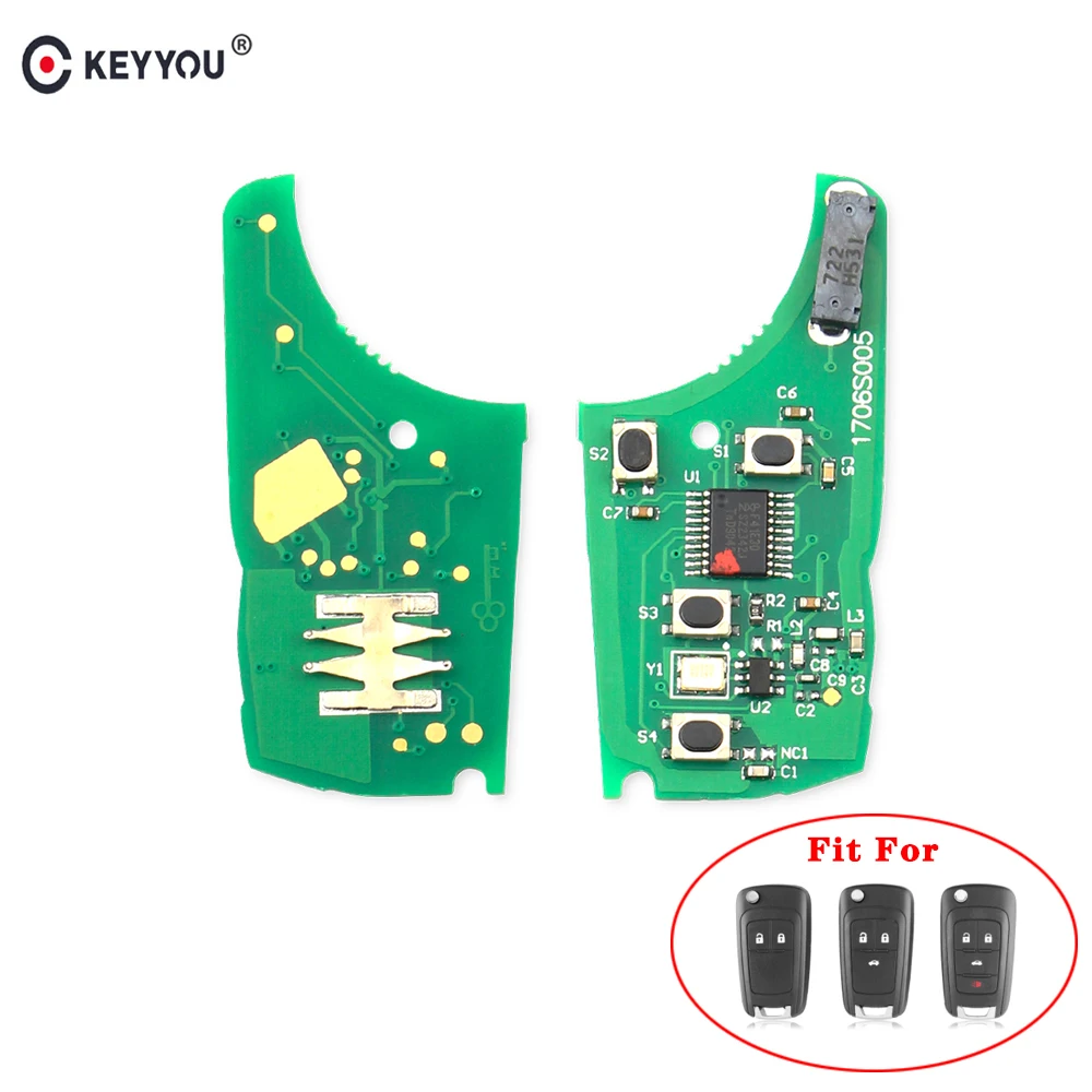 Пульт дистанционного управления KEYYOU для Chevrolet Malibu Cruze Aveo Spark Sail OPEL/VAUXHALL Astra Corsa Zafira C