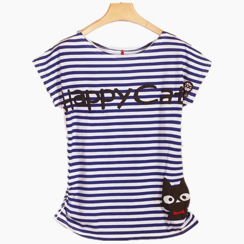 

Top Selling Women Tshirt 2019 Summer Cotton Print Short Sleeve Loose Vintage Fashion Tee T-shirt for Woman's Girl Tops Female