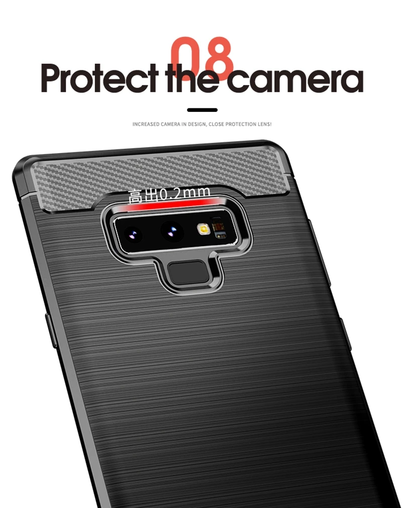 Чехол IPAKY из ТПУ для samsung Galaxy Note 8 Note 9, матовый чехол, карбоновый силиконовый чехол для samsung S7 S8 S9 Plus, чехол S7 edge