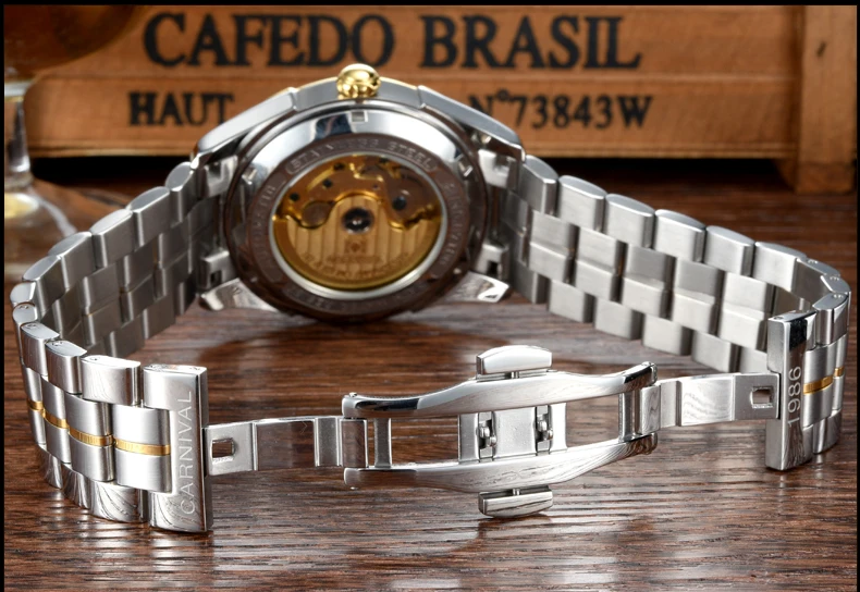 Карнавальные часы Мужские механические полностью автоматические стальные