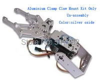 1 set 2 dof aluminum robot arm clamp claw mount kit no servo un assembly fit for arduino wholesale retail free shipping