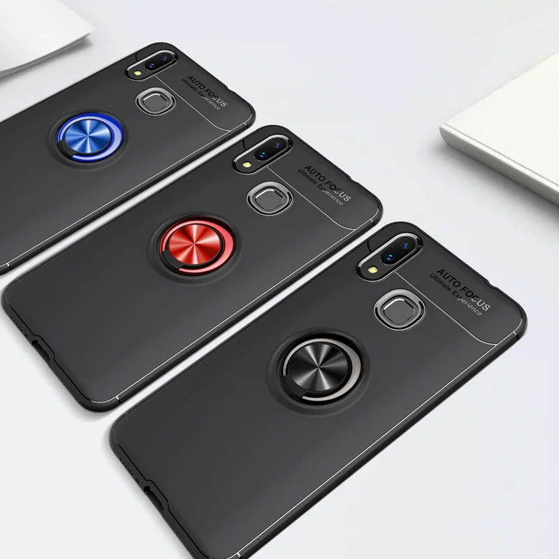 Вращающихся палец кольцо Автомобильный держатель Подставка резиновый чехол для