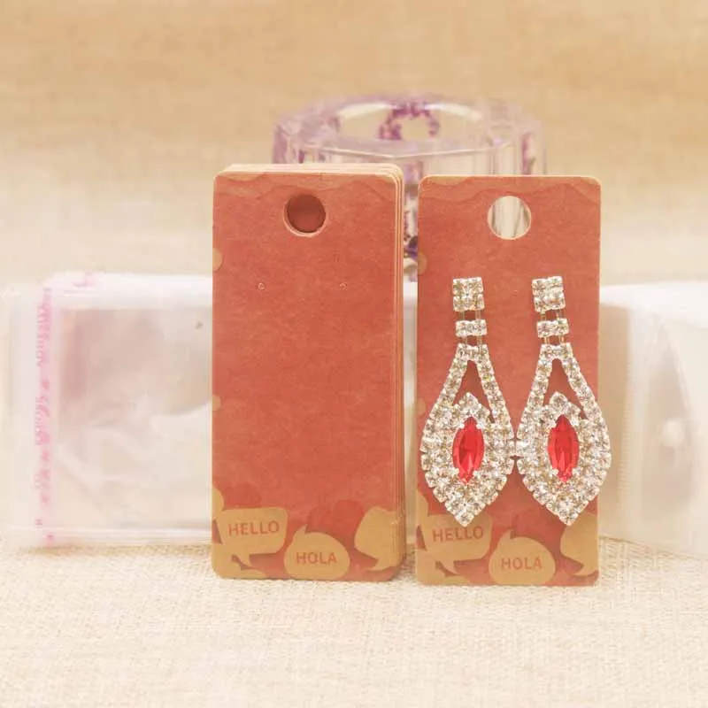 25 карт + поп пакетов серьги открытки модный дизайн ювелирные изделия картонные