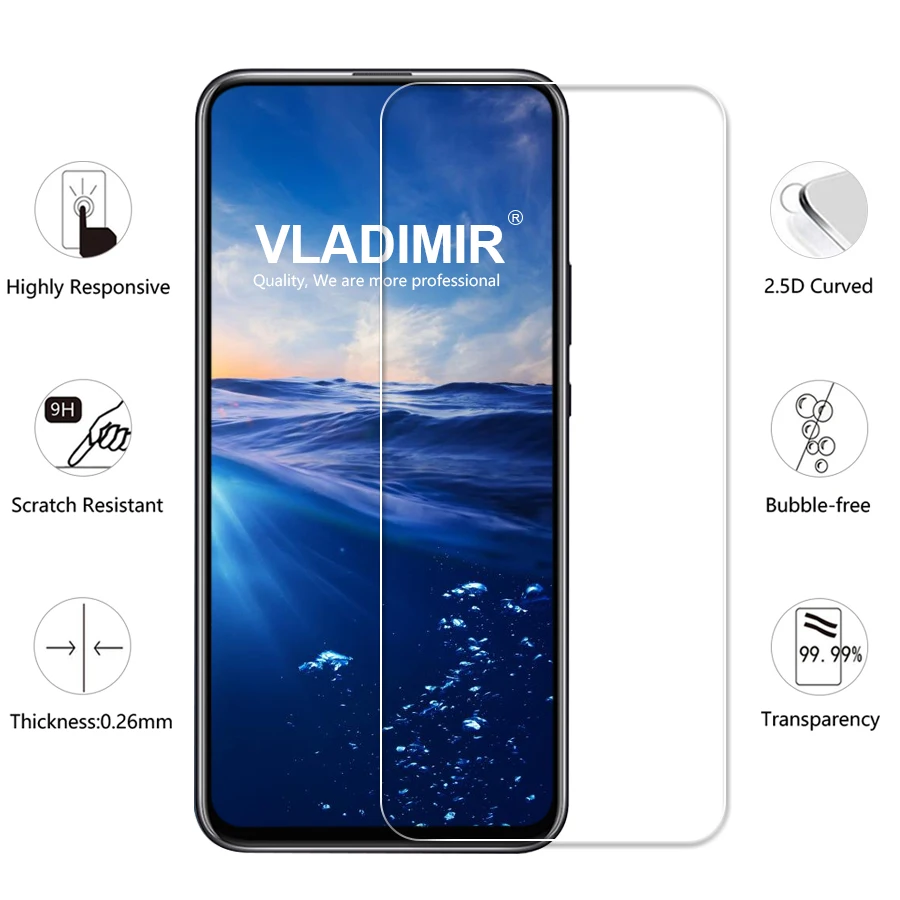 Владимир 9 H 2.5D не полное покрытие закаленное стекло для Huawei Honor Magic 2 протектор