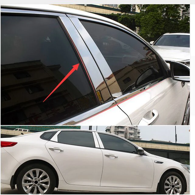 

Лидер продаж, для KIA OPTIMA K5 2016 JF, из нержавеющей стали, хромированные стойки для окон, крышка, отделка, Стайлинг, литье, рамка, декоративный акце...