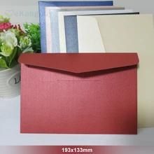 25 шт./лот 193x133 мм(7," x 5,2") перламутровый цветной бумажный конверт 250 г конверты приглашения для карт Подарочный конверт