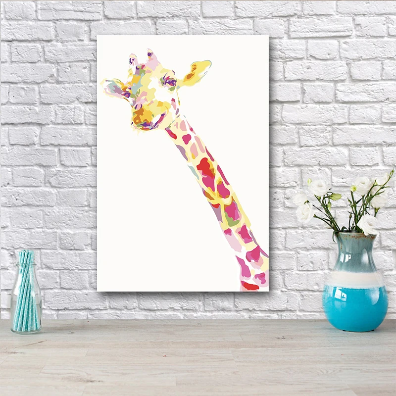 Картина маслом по номерам Жираф Животные DIY живопись холст для гостиной