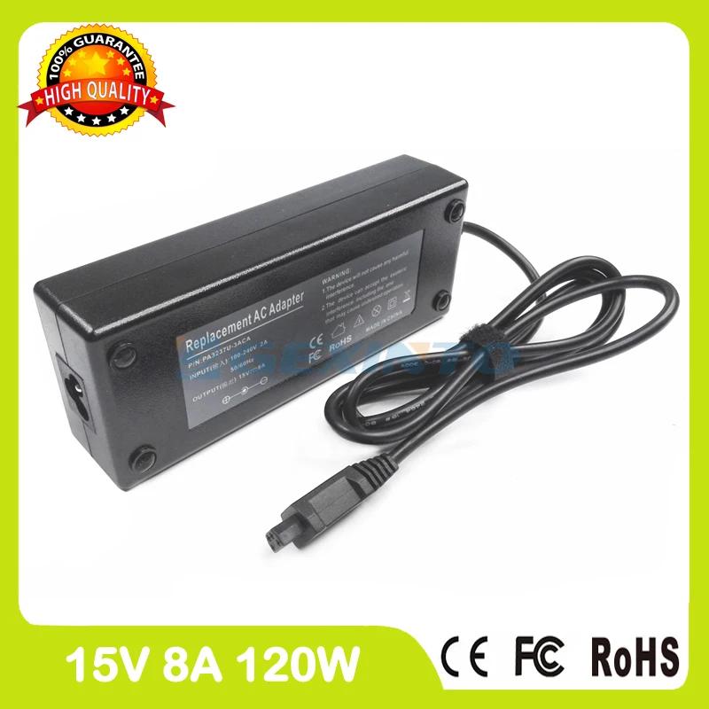15V 8A Ноутбук ac адаптер питания зарядное устройство PA3237C-3AC3 PA3237E-1ACA PA3507C-1AC3 для Toshiba