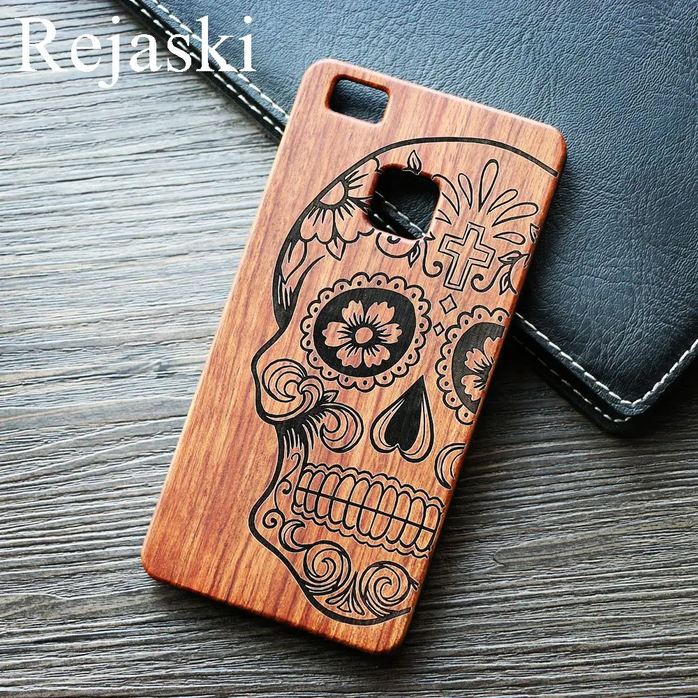 Высокое качество Черный Дракон Волк Деревянный чехол для телефона HUAWEI P9 Plus Lite G9 P10