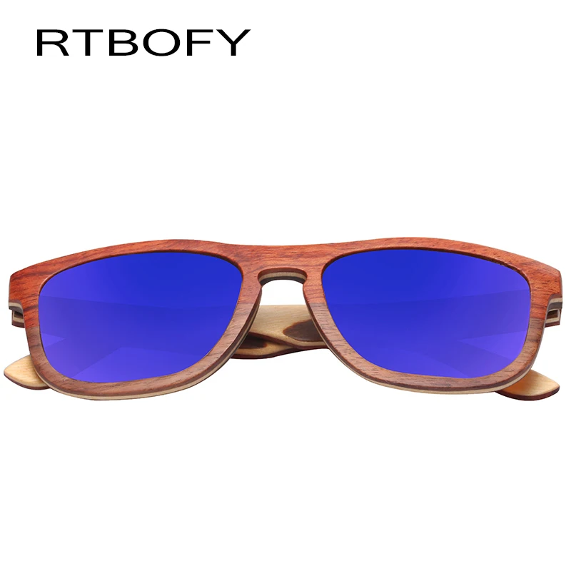 RTBOFY 2017 Горячая Распродажа деревянные солнцезащитные очки Квадратные для