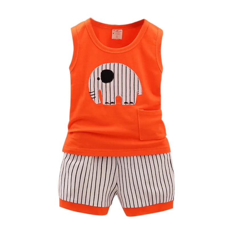 Летний От 1 до 5 лет детский хлопковый жилет с рисунком для маленьких мальчиков и