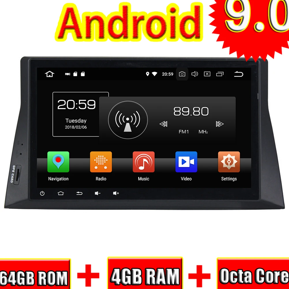 Topnavi 10 1 &quotAndroid 9 0 автомобильный медиа центр GPS навигационный плеер для Honda Accord 8 2008