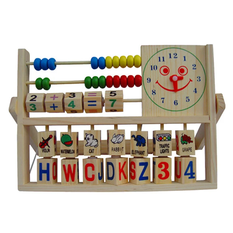 Деревянные Abacus дети счетные цифры математические обучающие игрушки для детей