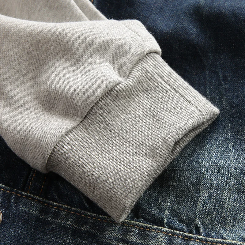 Мужская джинсовая куртка с капюшоном на весну-осень 2017 | одежда