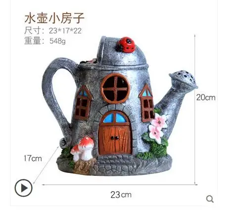Creative ornament solar energy Decoration lamp house Villa garden courtyard balcony per craft statues Home decoration dies | Дом и сад
