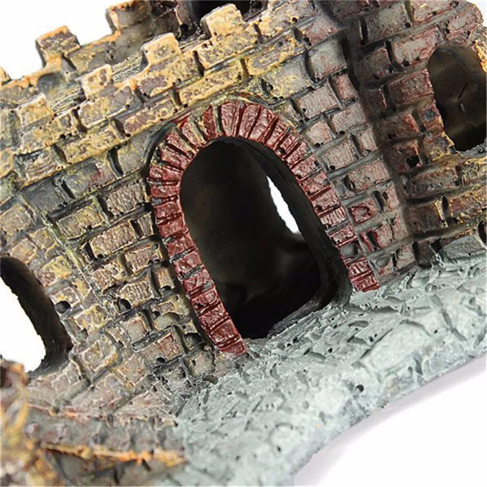 Artificial House Castle Hill Fish Tank Decorative Ornament Aquarium Landscape Ornaments Crafts Aquatic Decorations for | Дом и сад