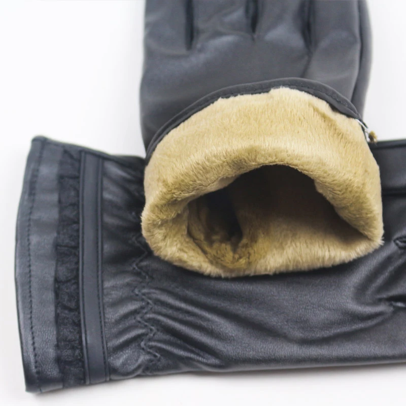 Longkeperer новые кожаные зимние Guantes теплые перчатки из овчины женские кожаные перчатки для вождения предотвращают перчатки от холода для мужчин G273