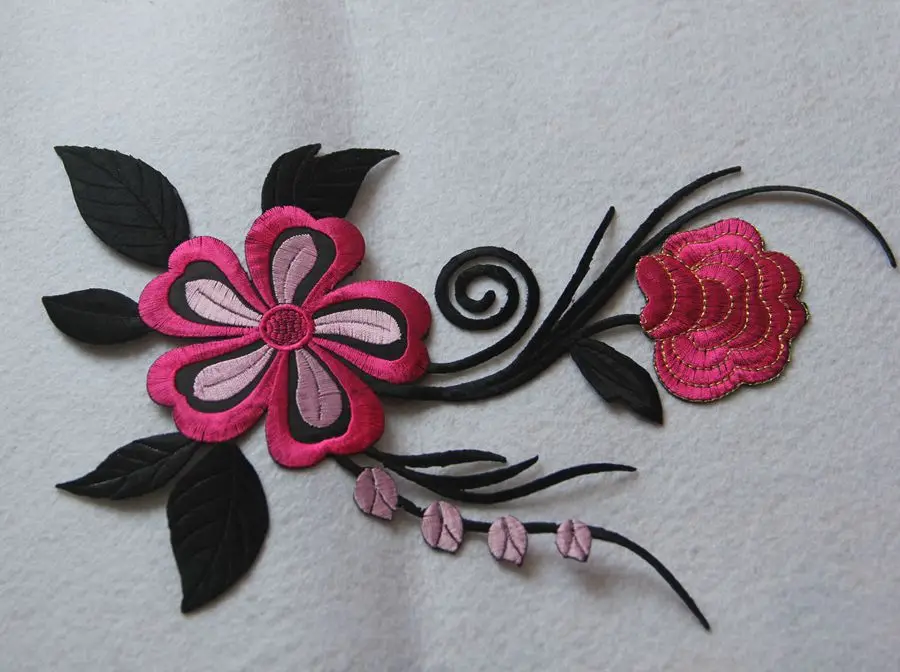 Большие солнцезащитные цветы вышивка железные патчи аппликация для одежды