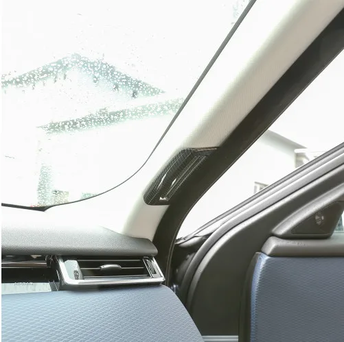 Углеродное волокно стиль ABS пластиковая стойка Чехлы Накладка для Landrover Range Rover VELAR