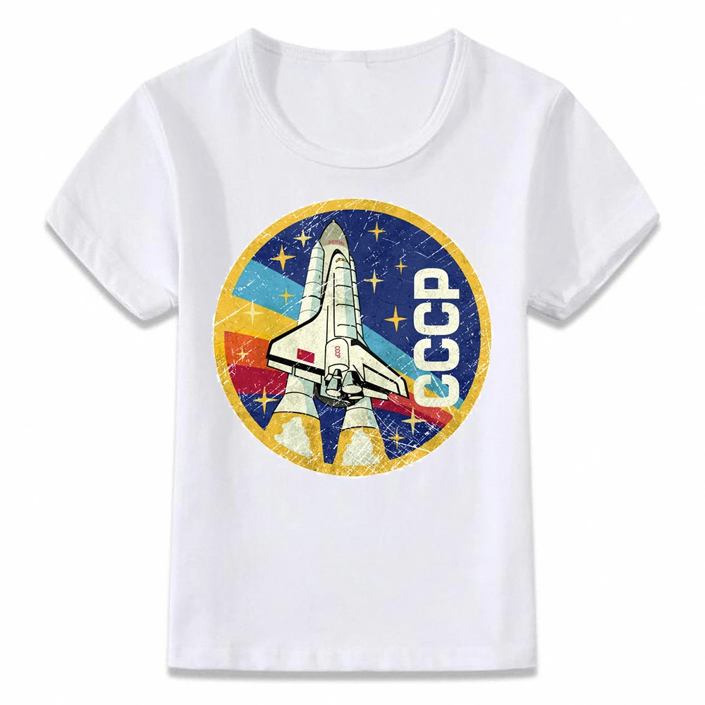 Детская одежда футболка Cccp Buran Space Shuttle Советская Россия для мальчиков и девочек