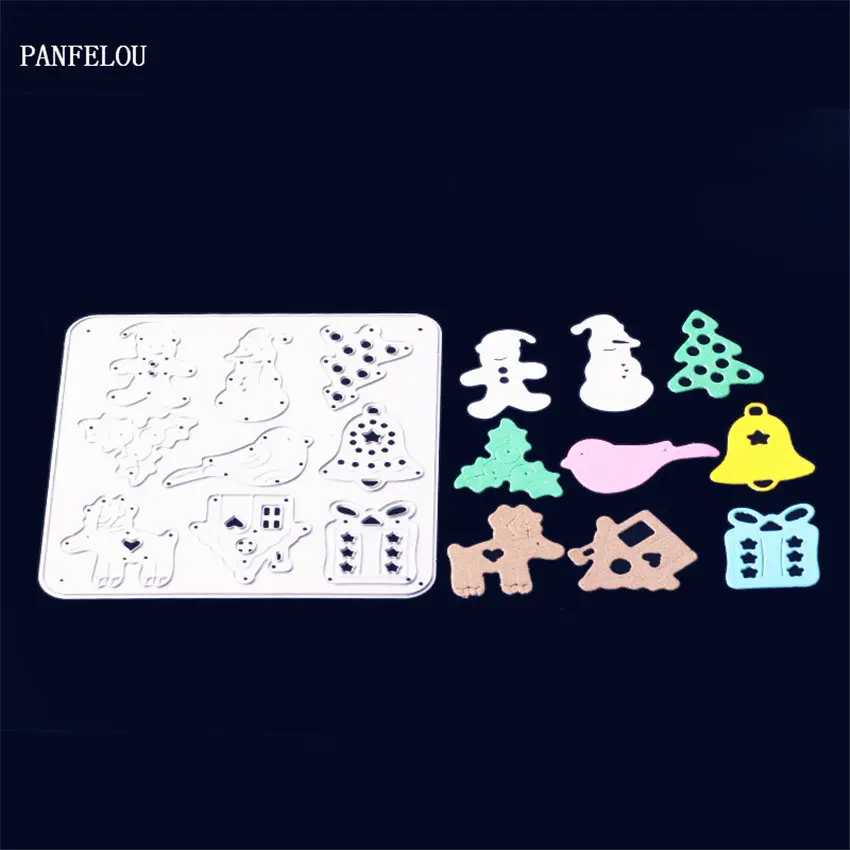 9.2x9.2cm PANFELOU металл ремесло кружева Лицевая панель бумаги высечки штампы для скрапбукинга/DIY Рождество Свадебные карты ручной счет - Цвет: 9.2x9.2cm