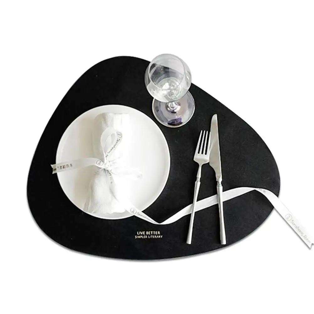 4pcs Leather Dinner Table Mats Heat-Resistant Non-Slip Washable Insulation Coffee Mats Kitchen Place Mats Nordic Style Placemats