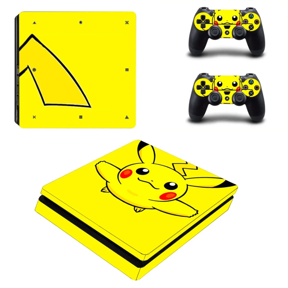 Виниловые наклейки Pokemon GO Pikachu PS4 для консоли Playstation 4 и 2 контроллеров PS4|Наклейки| |